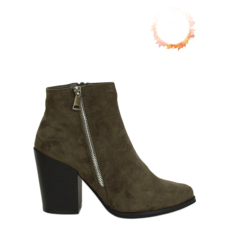 Zöld magas sarkú csizma TX-1873 DK.GREEN