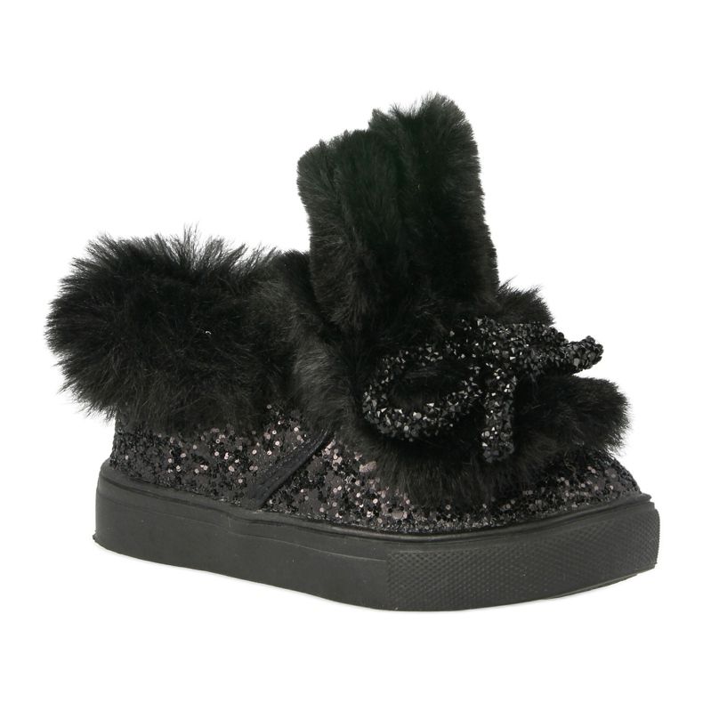 FRROCK Gyermek fekete Mumi meleg cipők