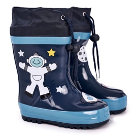 Apawwa Mordeso Navy Blue űrhajós galoszok fehér sötétkék