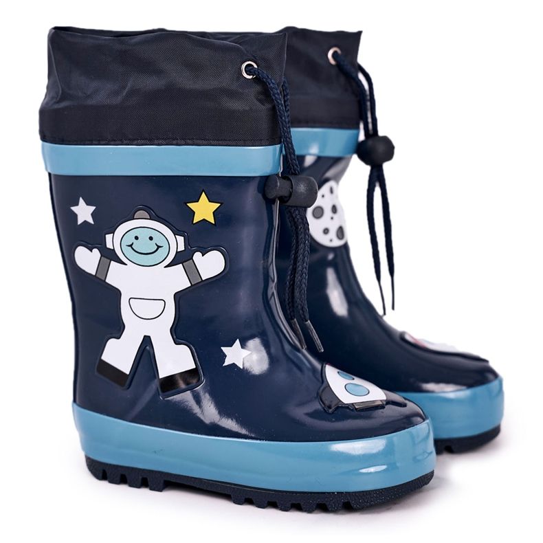 Apawwa Mordeso Navy Blue űrhajós galoszok fehér sötétkék