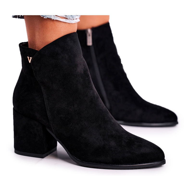 Vinceza Női csizma Meleg Eco Suede Black So Good fekete