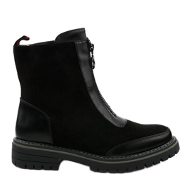 BM Fekete lapos Shadowgrain szigetelt csizma BM Fekete lapos Shadowgrain szigetelt csizma