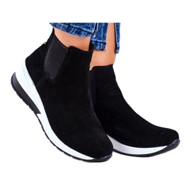 Vinceza Női sportcipők Cipők Fekete bőr 21-7781 fehér