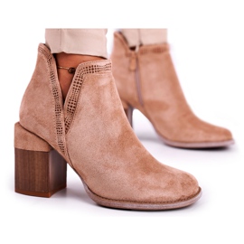 MSMG Női csizma a sarkán Khaki Meliori Dream MSMG Női csizma a sarkán Khaki Meliori Dream