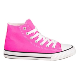 SHELOVET Magas cipők rózsaszín