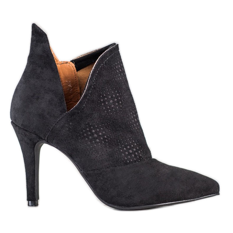 Bella Paris Stílusos cipő magas sarkon fekete