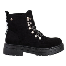 Bestelle Trapperek a platformon fekete Bestelle Trapperek a platformon fekete