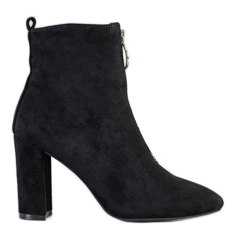 WELLSPRING Csizma dekoratív cipzárral fekete