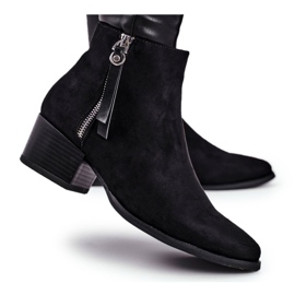 EVE Diszkréten fekete szigetelt magas sarkú cipő nőknek