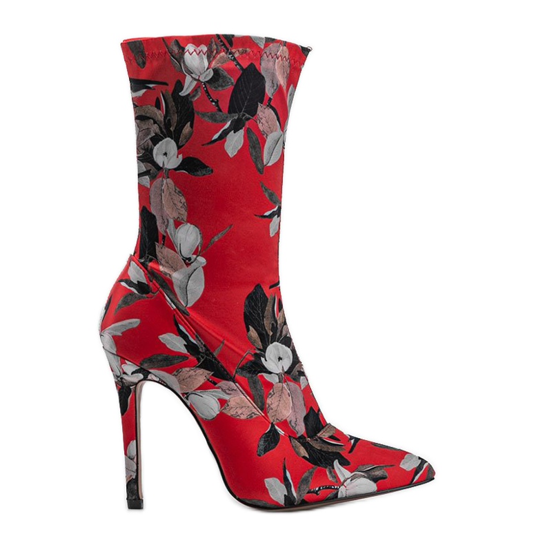 Piros bokacsizma Santana zoknival