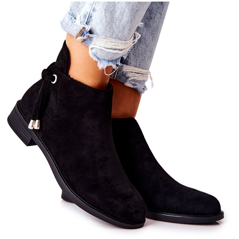 Fekete női velúr csizma Numbero Fekete női velúr csizma Numbero