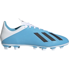 Futballcipő adidas X 19.4 FxG kék és fehér F35378