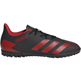 Futballcipő adidas Predator 20.4 Tf fekete és piros EE9585 fehér