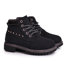 MSMG Gyermek fekete meleg Gonzo csizma csapokkal MSMG Gyermek fekete meleg Gonzo csizma csapokkal