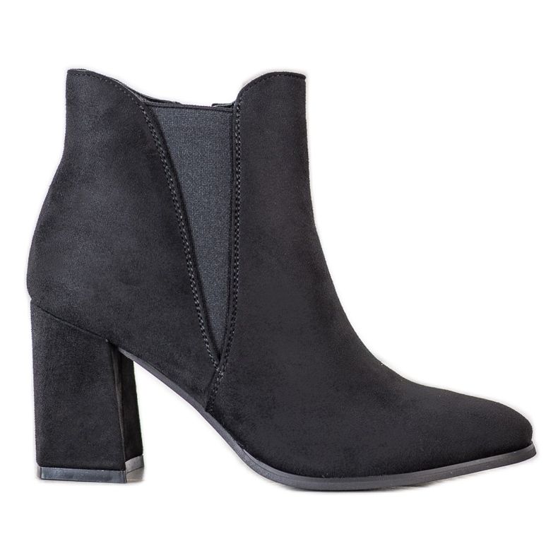 Lovery Velúr csizma cipzárral fekete