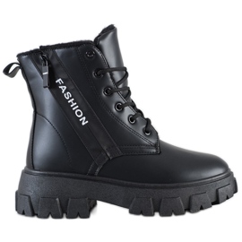 SHELOVET Divatos Black Trappers fekete