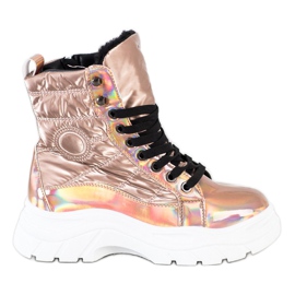 SHELOVET Divat steppelt csapdázók aranysárga