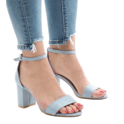 Kék 5102 sarkú szandál