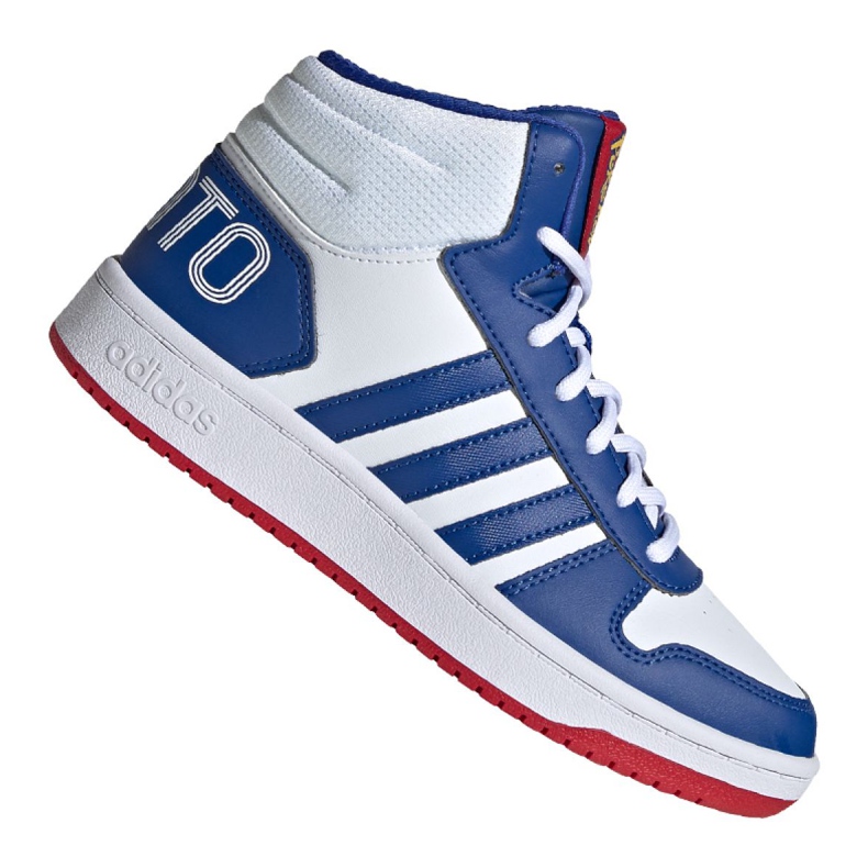 Adidas Hoops Mid 2.0 Jr FW3167 cipő fehér kék