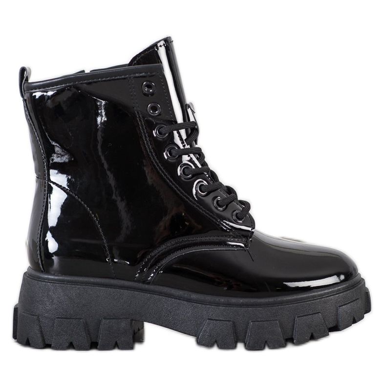 SHELOVET Lakkozott csapdázók a platformon fekete