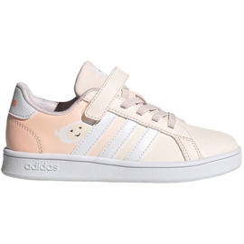 Adidas Grand Court C Jr FW4937 cipő ekru rózsaszín