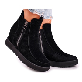 Női bokacsizma Velúr fekete Silvia Női bokacsizma Velúr fekete Silvia