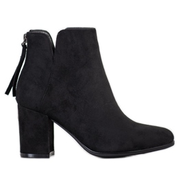 Queentina Divatos csizma a poszton fekete Queentina Divatos csizma a poszton fekete