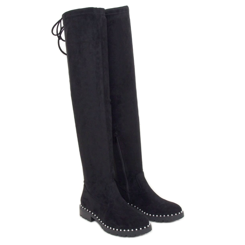 Fekete muskétás csizma 8375-PG Black