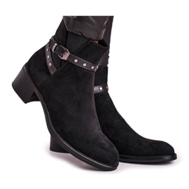 Női csizma Sergio Leone Suede Black BT615 fekete Női csizma Sergio Leone Suede Black BT615 fekete
