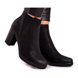 Csizma sarkán Sergio Leone Suede Black BT311 fekete Csizma sarkán Sergio Leone Suede Black BT311 fekete