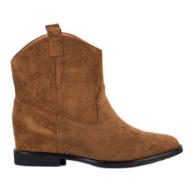 SHELOVET Meleg cowboy csizma egy rejtett ék barna