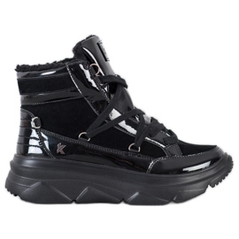 Kylie Divatos fekete lakkozott csapdázók Kylie Divatos fekete lakkozott csapdázók