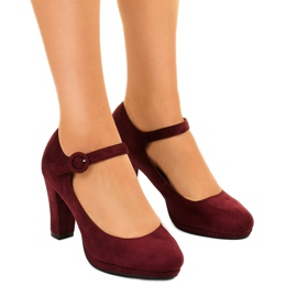 Barnásbarna velúr szivattyúk a Liayarus oszlopon piros