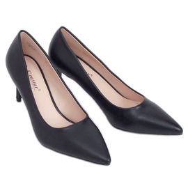 Fekete CD62P Fekete, alacsony sarkú tűsarkú