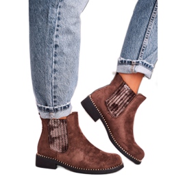 Női csizma Jodhpur csizma Suede Brown Meagan barna