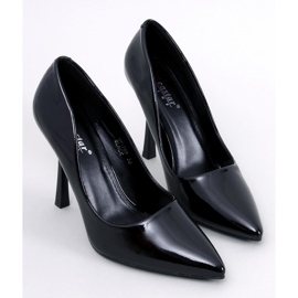 Anika Black lakkozott női magassarkú fekete 1