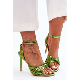 Női zöld My Darling magassarkú szandál 1