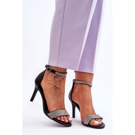 Női magassarkú szandál Jets Black Perfecto-val fekete 1