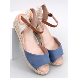 Eakes Blue wedge espadrill szandál kék 1