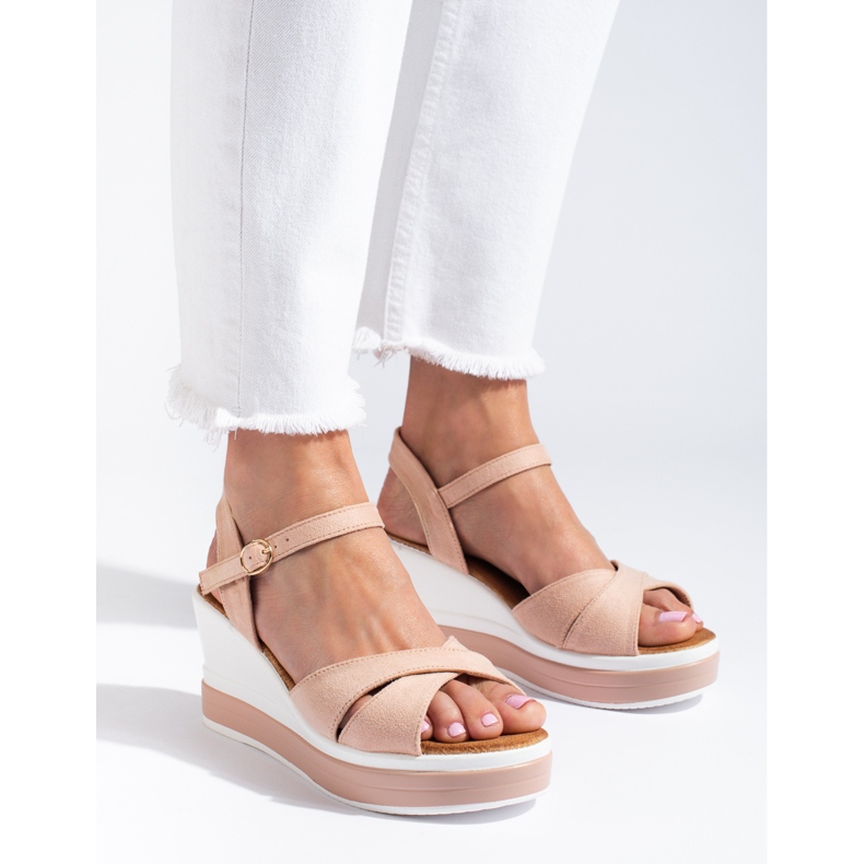 Női bézs Shelovet ékszandál 1