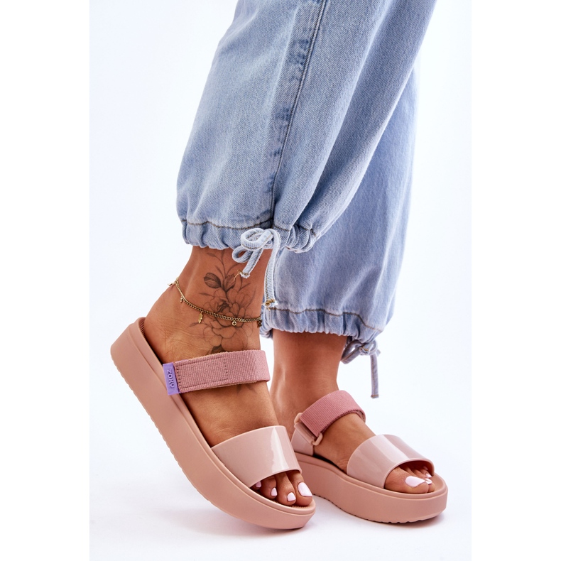 ZAXY Vegán tépőzáras papucs HH285284 Nude rózsaszín 2