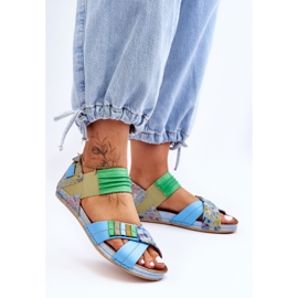 Bőr szandál Welt Maciejka 03375-34 kék 1 Bőr szandál Welt Maciejka 03375-34 kék 1