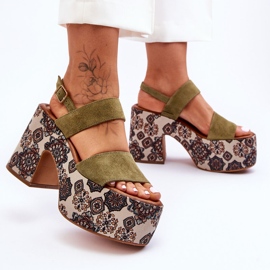 Bőr Sarkú Szandál Maciejka 06089-24 Zöld 1