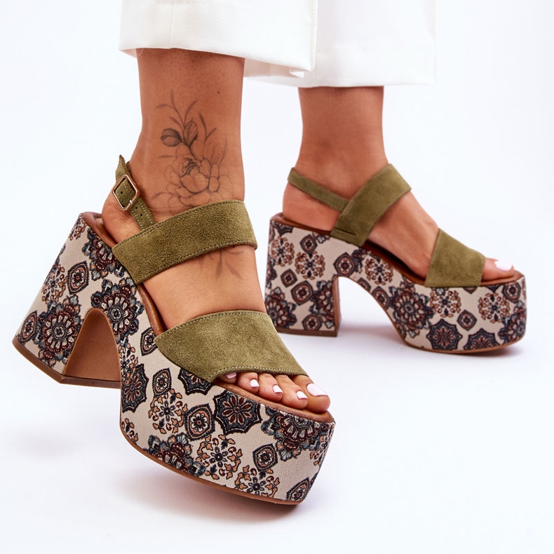 Bőr Sarkú Szandál Maciejka 06089-24 Zöld 1