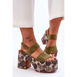 Bőr Sarkú Szandál Maciejka 06089-24 Zöld 2