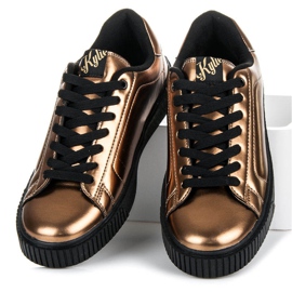 Kylie Cipők a platformon sárga 1