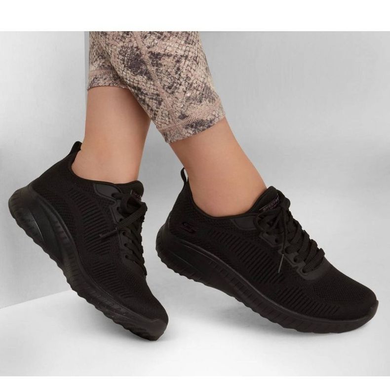 Skechers Memory Foam Bob Squad Chaos Shoes W 117209 Bbk fekete 1 Skechers Memory Foam Bob Squad Chaos Shoes W 117209 Bbk fekete 1
