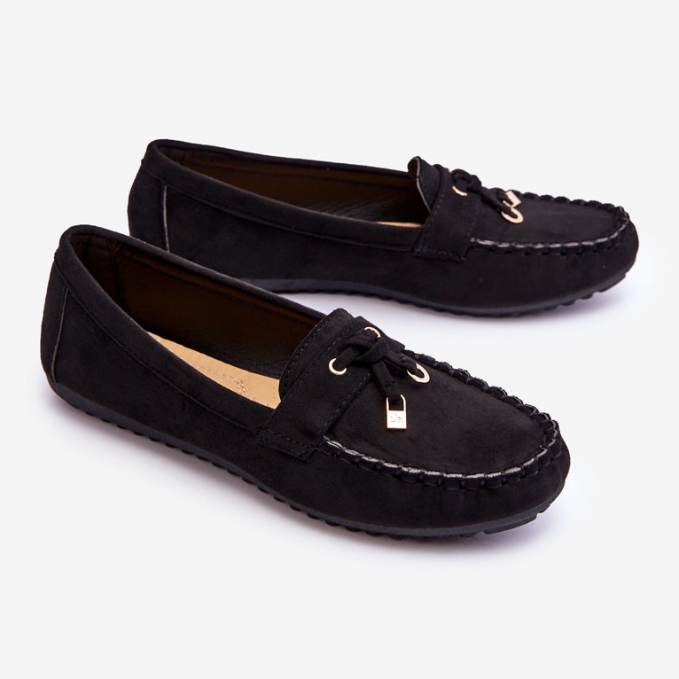 PS1 Klasszikus fekete velúr cipők Good Time 2