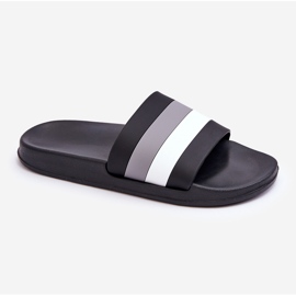 Fekete Vision női csíkos papucs 1