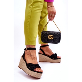 Női ékszandál fekete Kendall 2